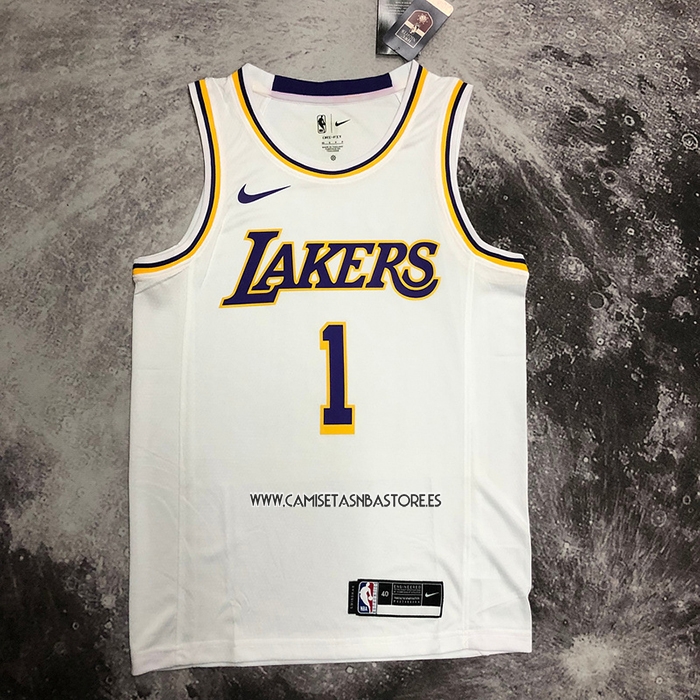 NO 1 Camiseta Los Angeles Lakers Association 2022-23 Blanco D'Angelo Russell